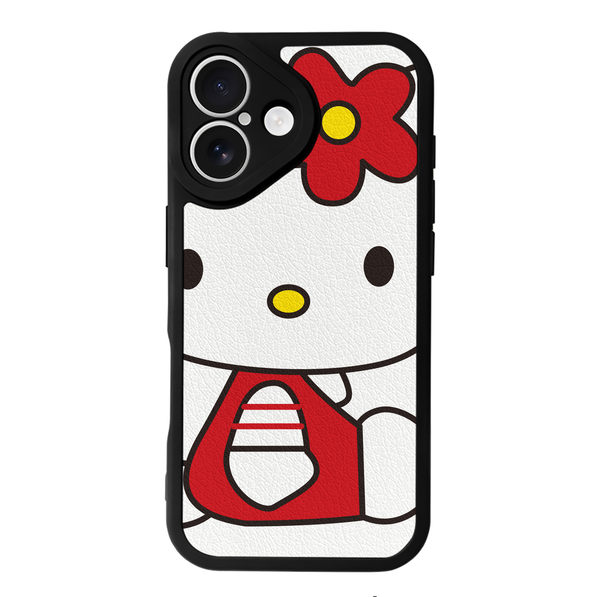 （画像用） Hello Kitty ハローキティ 【iPhone 16シリーズ対応】シリコンスマホケース（レザー調） 材質：シリコン